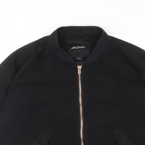 Monki Womens Black Bomber Jacket Jacket Size S Zip