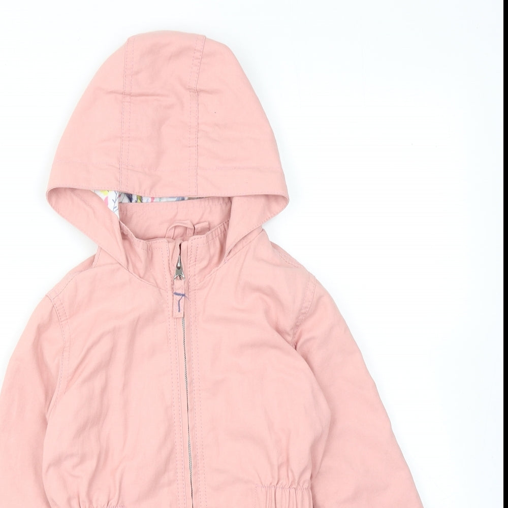KIKI KOKO Girls Pink Rain Coat Coat Size 2-3 Years Zip