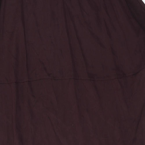 COS Womens Purple Viscose Shirt Dress Size L Collared Button