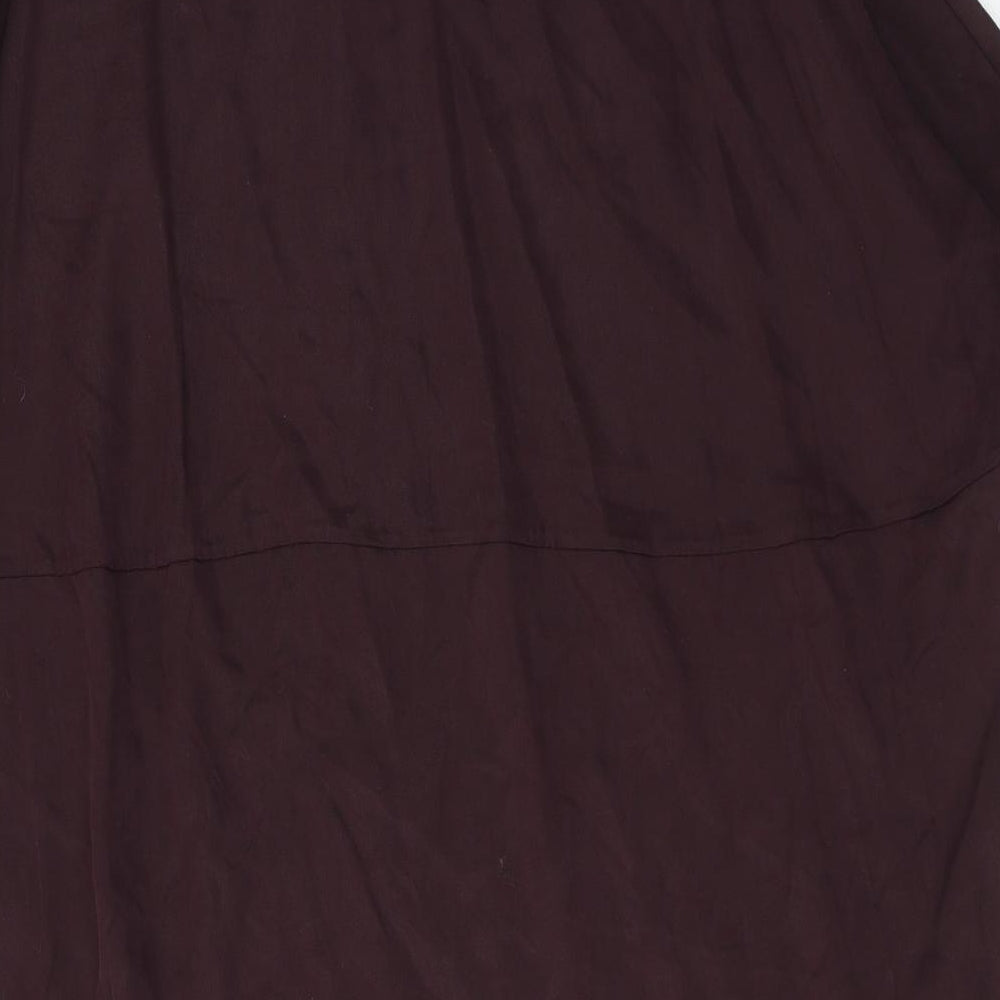 COS Womens Purple Viscose Shirt Dress Size L Collared Button