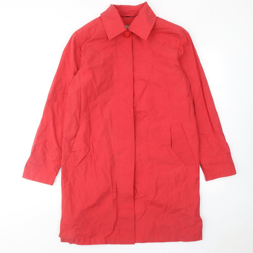 Four seasons Womens Pink Overcoat Coat Size S Button