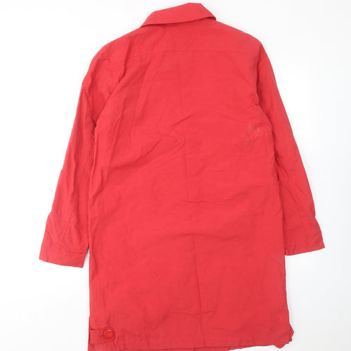Four seasons Womens Pink Overcoat Coat Size S Button