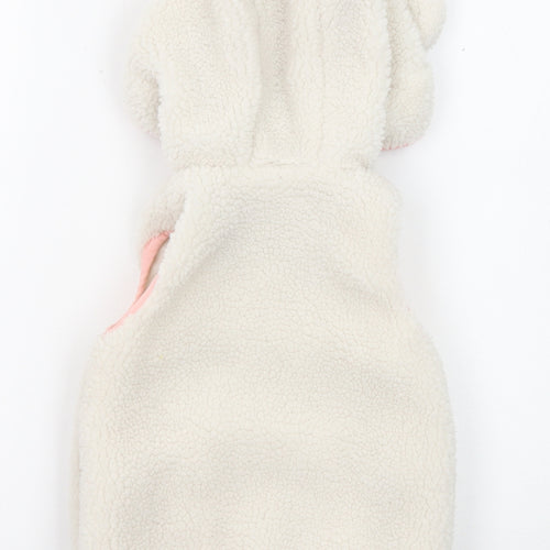 M&Co Girls White Gilet Jacket Size 2-3 Years Zip - Teddy Bear Style, Bunny