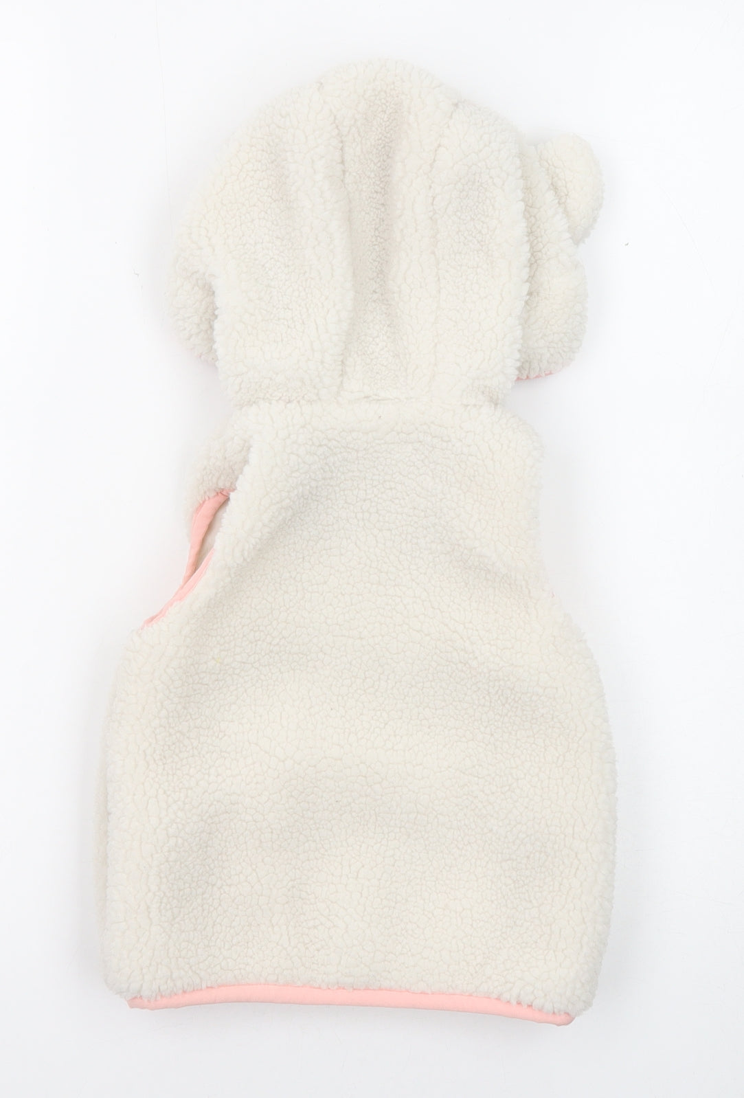 M&Co Girls White Gilet Jacket Size 2-3 Years Zip - Teddy Bear Style, Bunny