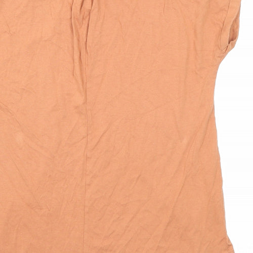 Anko Womens Orange Cotton Basic T-Shirt Size 10 V-Neck