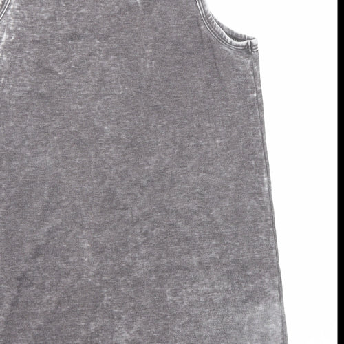 River Island Womens Grey Cotton Basic Tank Size 8 V-Neck - California, Los Angeles, Hollywood