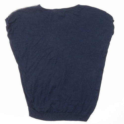 NEXT Womens Blue Round Neck Cotton Pullover Jumper Size 12