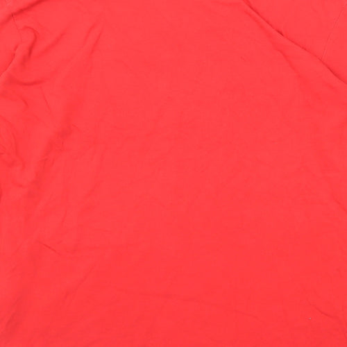 Nike Mens Red Cotton T-Shirt Size L Crew Neck