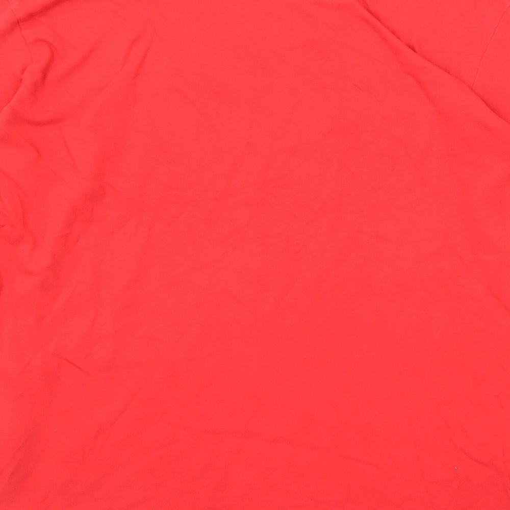 Nike Mens Red Cotton T-Shirt Size L Crew Neck