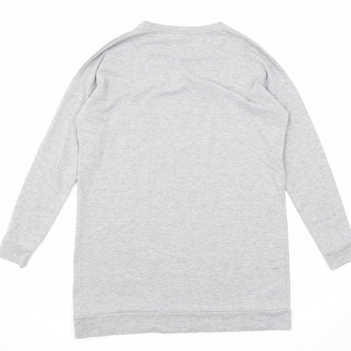 River Island Womens Grey Polyester Pullover Sweatshirt Size 8 Pullover - OH LA LA Long line