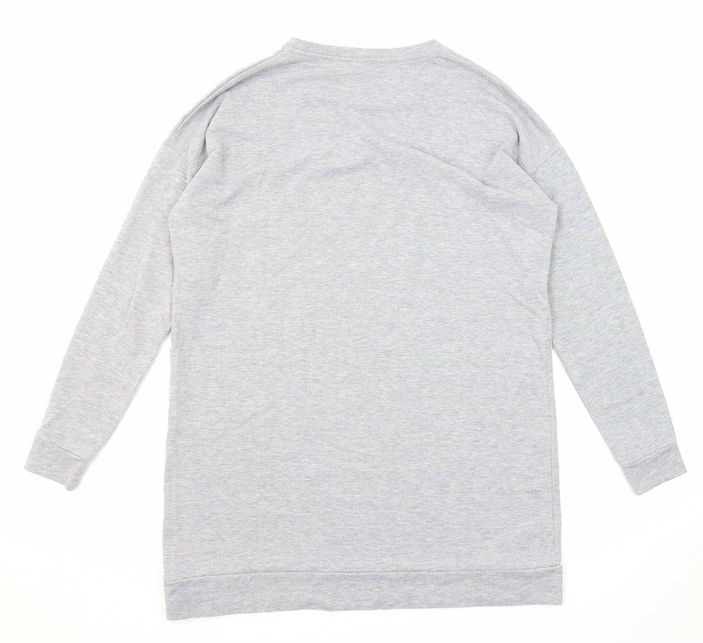 River Island Womens Grey Polyester Pullover Sweatshirt Size 8 Pullover - OH LA LA Long line