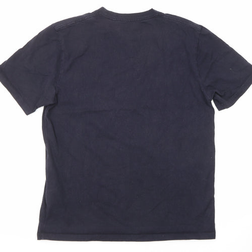 Carhartt Mens Blue Cotton T-Shirt Size L Round Neck