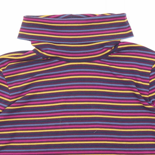 Emreco Womens Multicoloured Striped Polyester Pullover Sweatshirt Size 18 Pullover
