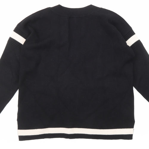 ESSENTIEL Antwerp Womens Black V-Neck Viscose Pullover Jumper Size M
