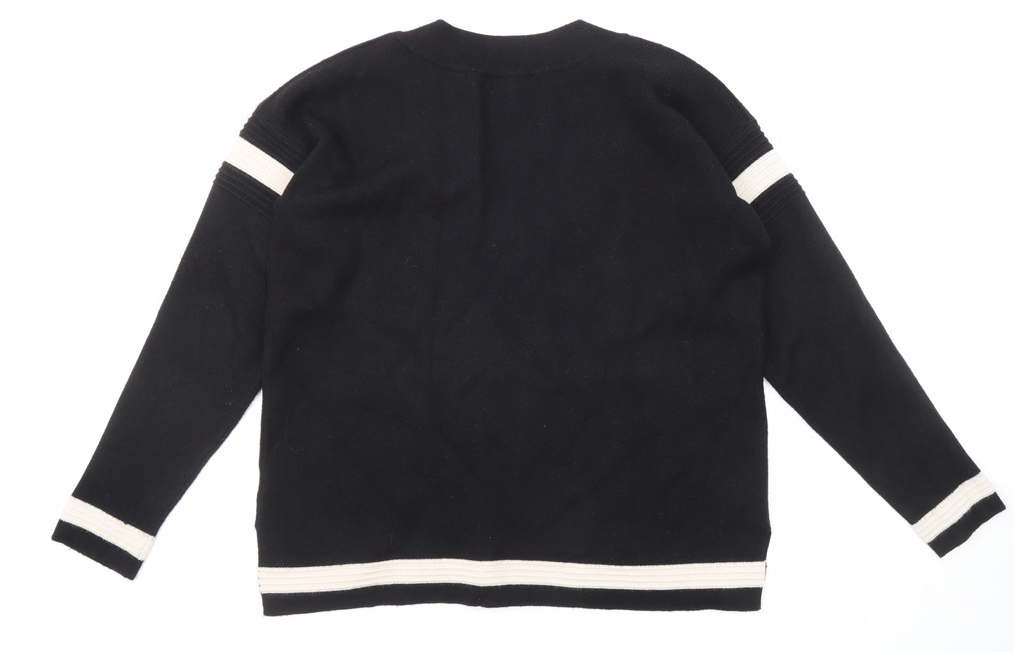 ESSENTIEL Antwerp Womens Black V-Neck Viscose Pullover Jumper Size M