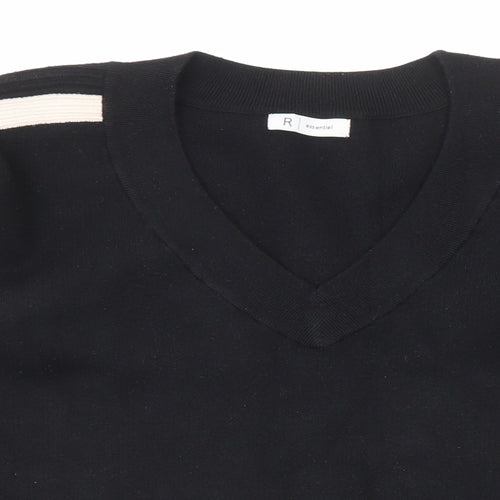ESSENTIEL Antwerp Womens Black V-Neck Viscose Pullover Jumper Size M