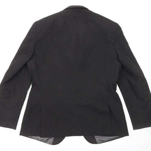 NEXT Mens Black Polyester Jacket Suit Jacket Size 42 Regular