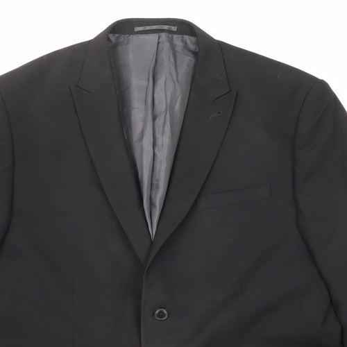 NEXT Mens Black Polyester Jacket Suit Jacket Size 42 Regular