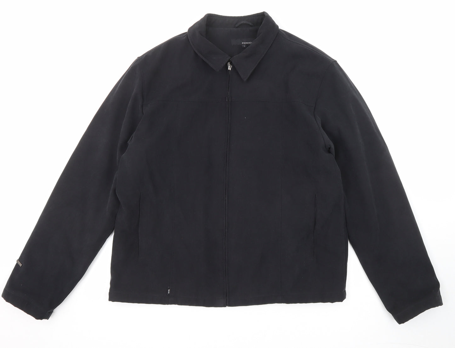 Fox Hole Mens Black Jacket Size L Zip