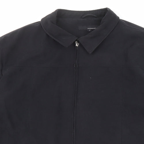 Fox Hole Mens Black Jacket Size L Zip