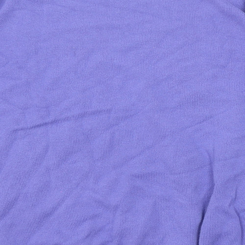 Marks and Spencer Womens Purple Round Neck Cotton Pullover Jumper Size L