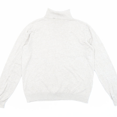 H&M Womens Beige Roll Neck Viscose Pullover Jumper Size M