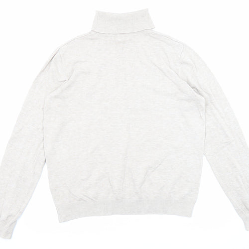 H&M Womens Beige Roll Neck Viscose Pullover Jumper Size M