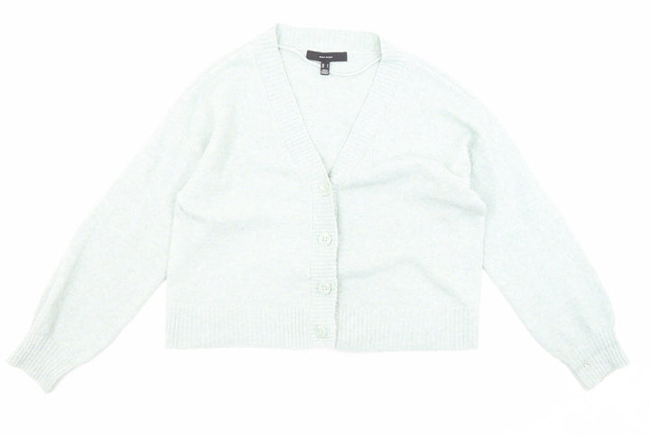 VERO MODA Womens Blue V-Neck Polyester Cardigan Jumper Size S