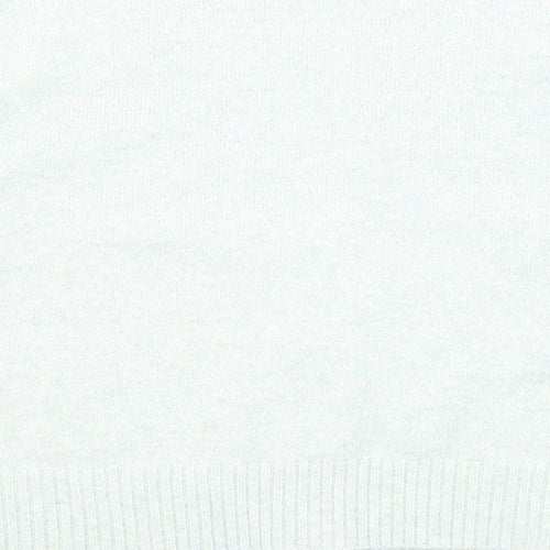 VERO MODA Womens Blue V-Neck Polyester Cardigan Jumper Size S
