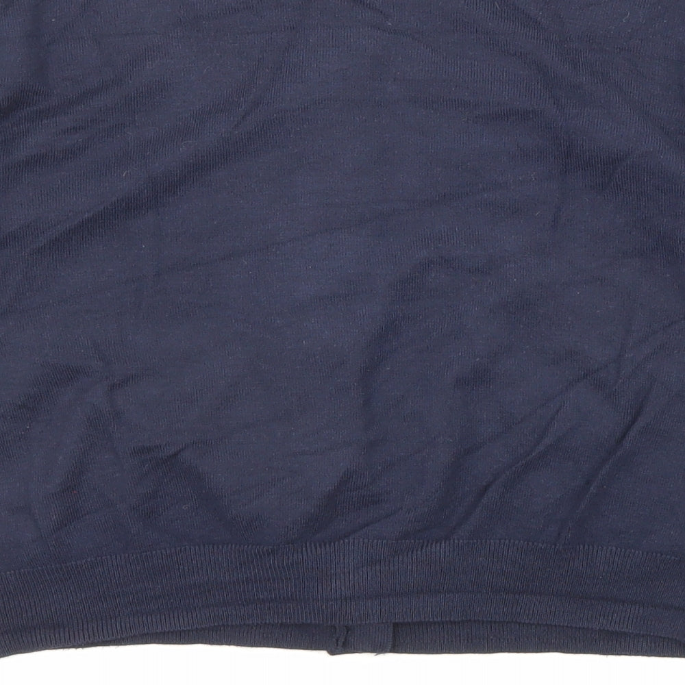 Marks and Spencer Womens Blue Round Neck Viscose Cardigan Jumper Size 16