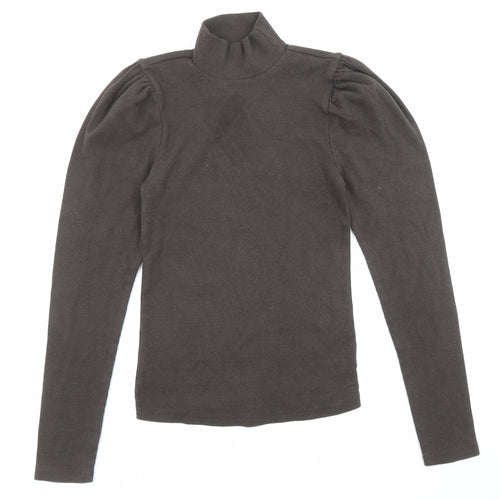 Gap Womens Brown High Neck Cotton Pullover Jumper Size S