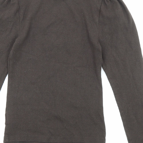 Gap Womens Brown High Neck Cotton Pullover Jumper Size S