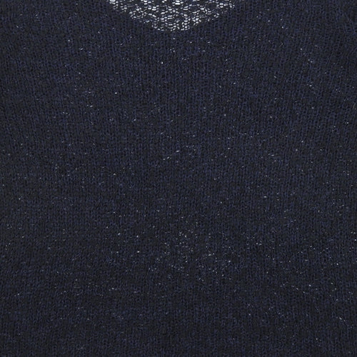Only Womens Black V-Neck Acrylic Pullover Jumper Size S