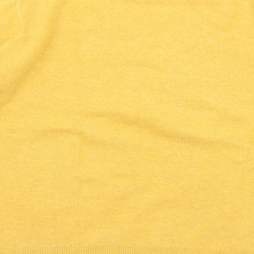 Hardy Amies Womens Yellow High Neck Acrylic Pullover Jumper Size 8