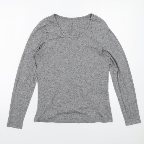 Marks and Spencer Womens Grey Acrylic Basic T-Shirt Size 18 Round Neck