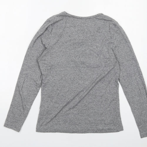 Marks and Spencer Womens Grey Acrylic Basic T-Shirt Size 18 Round Neck