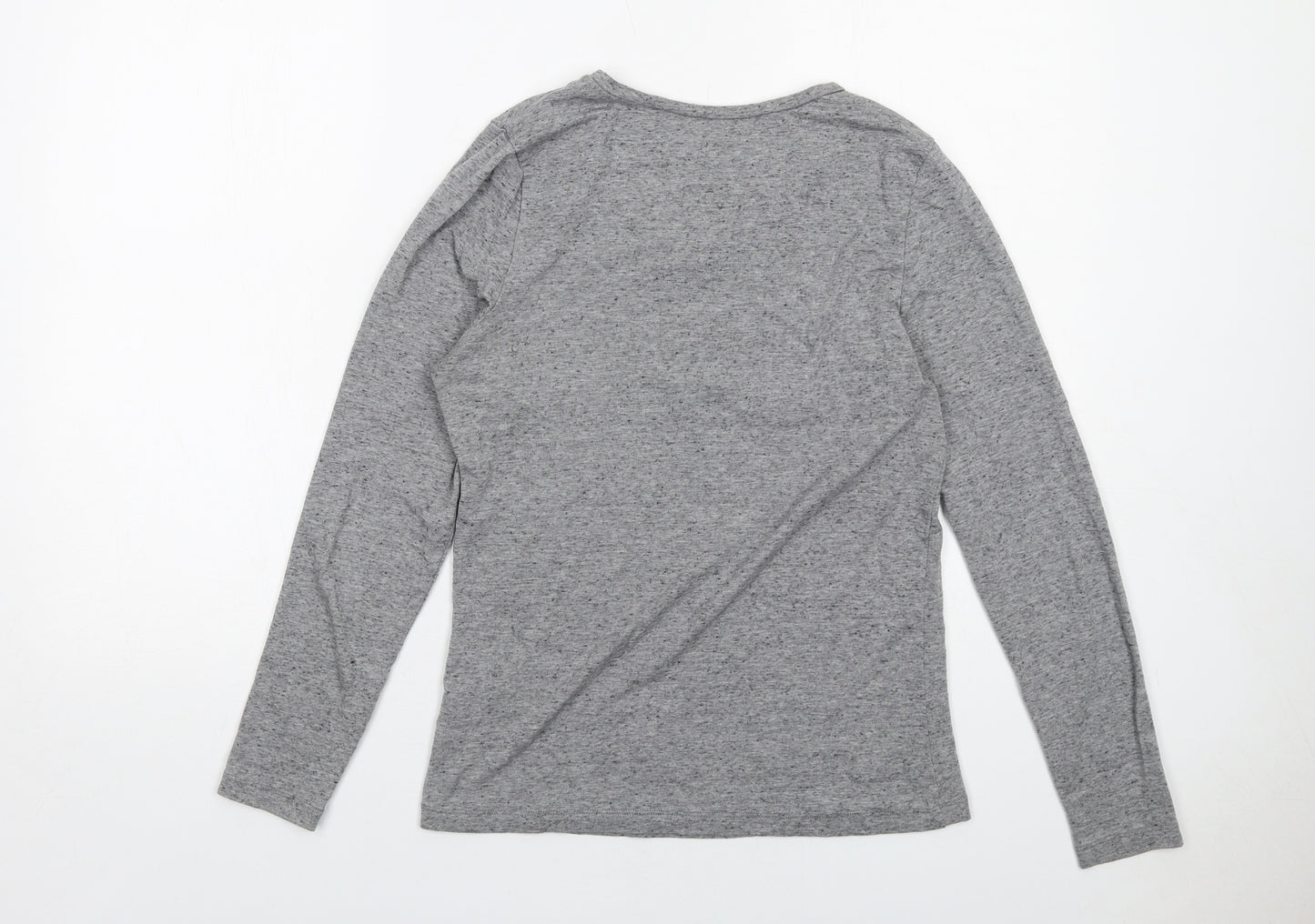 Marks and Spencer Womens Grey Acrylic Basic T-Shirt Size 18 Round Neck