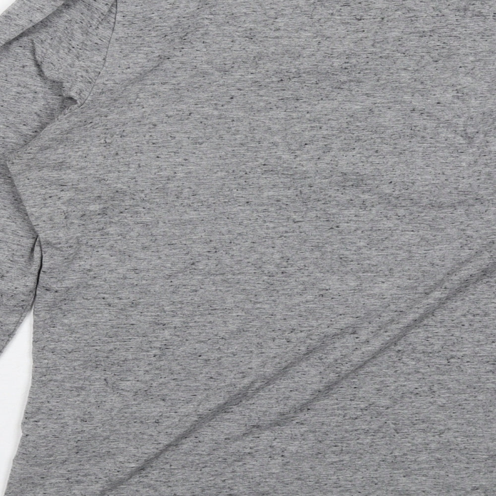 Marks and Spencer Womens Grey Acrylic Basic T-Shirt Size 18 Round Neck
