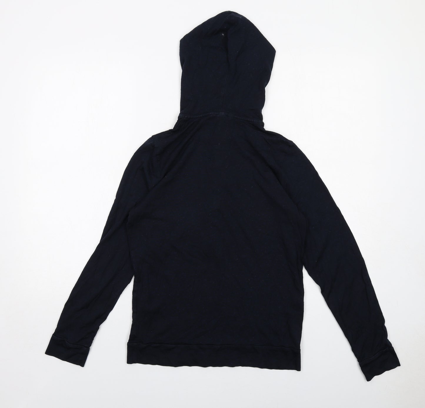 H&M Womens Blue Lyocell Pullover Hoodie Size S Snap