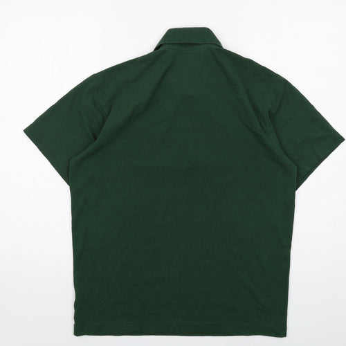 Arco Essentials Mens Green Polyester Polo Size M Collared Button