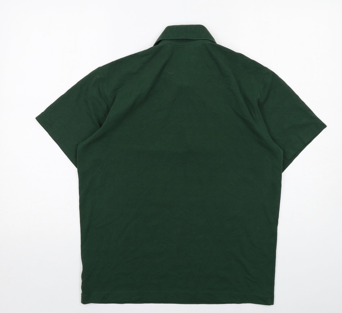Arco Essentials Mens Green Polyester Polo Size M Collared Button