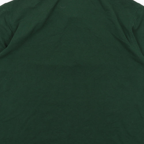 Arco Essentials Mens Green Polyester Polo Size M Collared Button