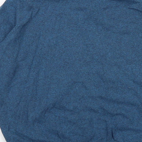 Marks and Spencer Mens Blue V-Neck Cotton Pullover Jumper Size XS Long Sleeve