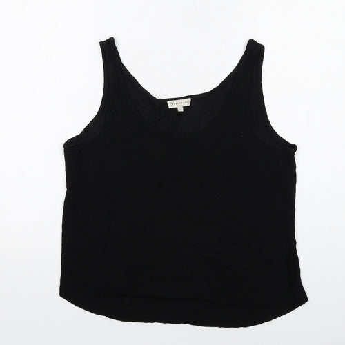 Warehouse Womens Black Viscose Basic Tank Size 10 V-Neck