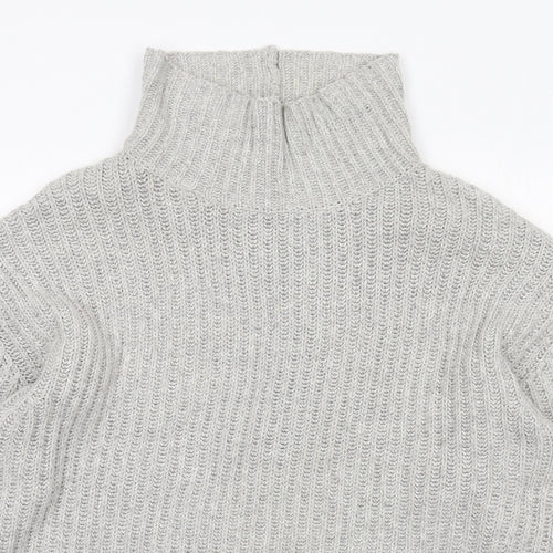 BDG Womens Grey High Neck Cotton Pullover Jumper Size S