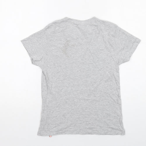 Disney Womens Grey Cotton Basic T-Shirt Size XS Round Neck - Mary Poppins Penguins