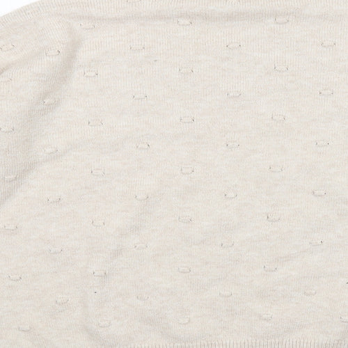Oasis Womens Beige High Neck Polyester Pullover Jumper Size S