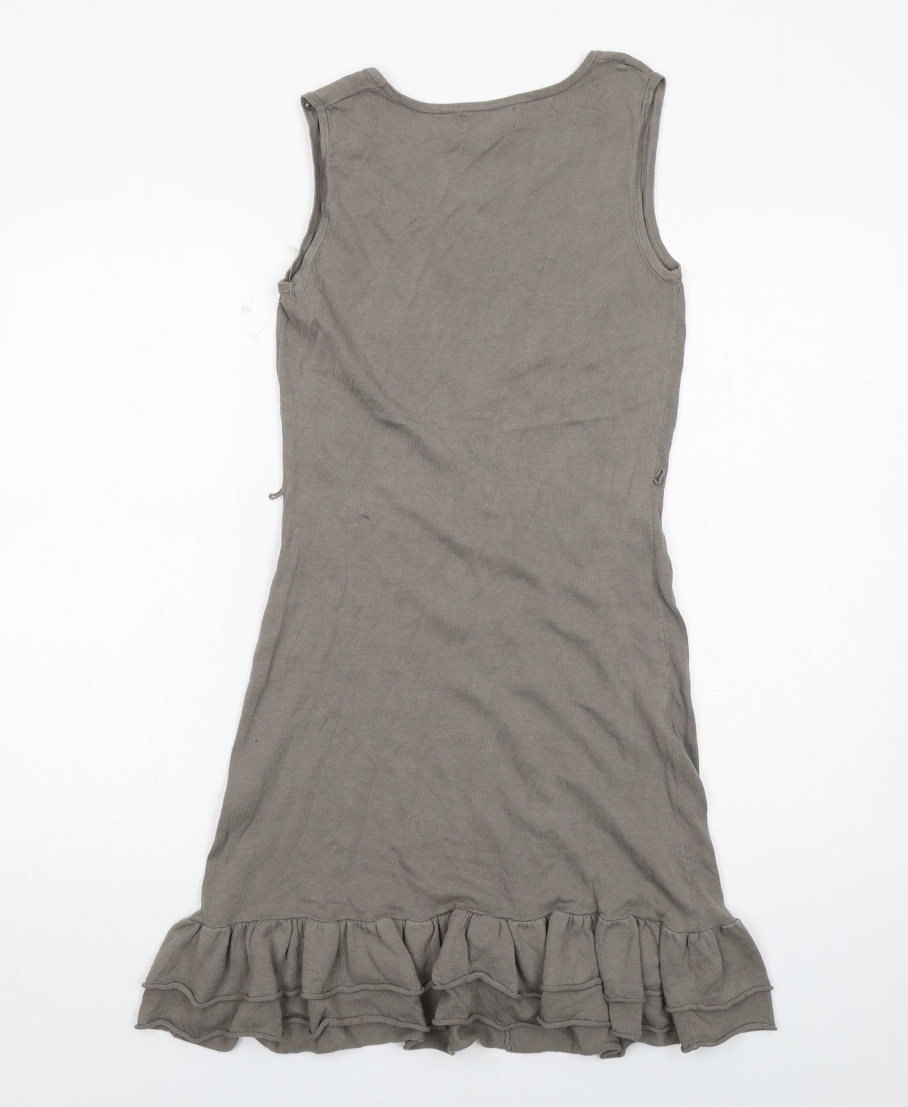 NEXT Womens Grey Cotton Shift Size 8 Round Neck Pullover