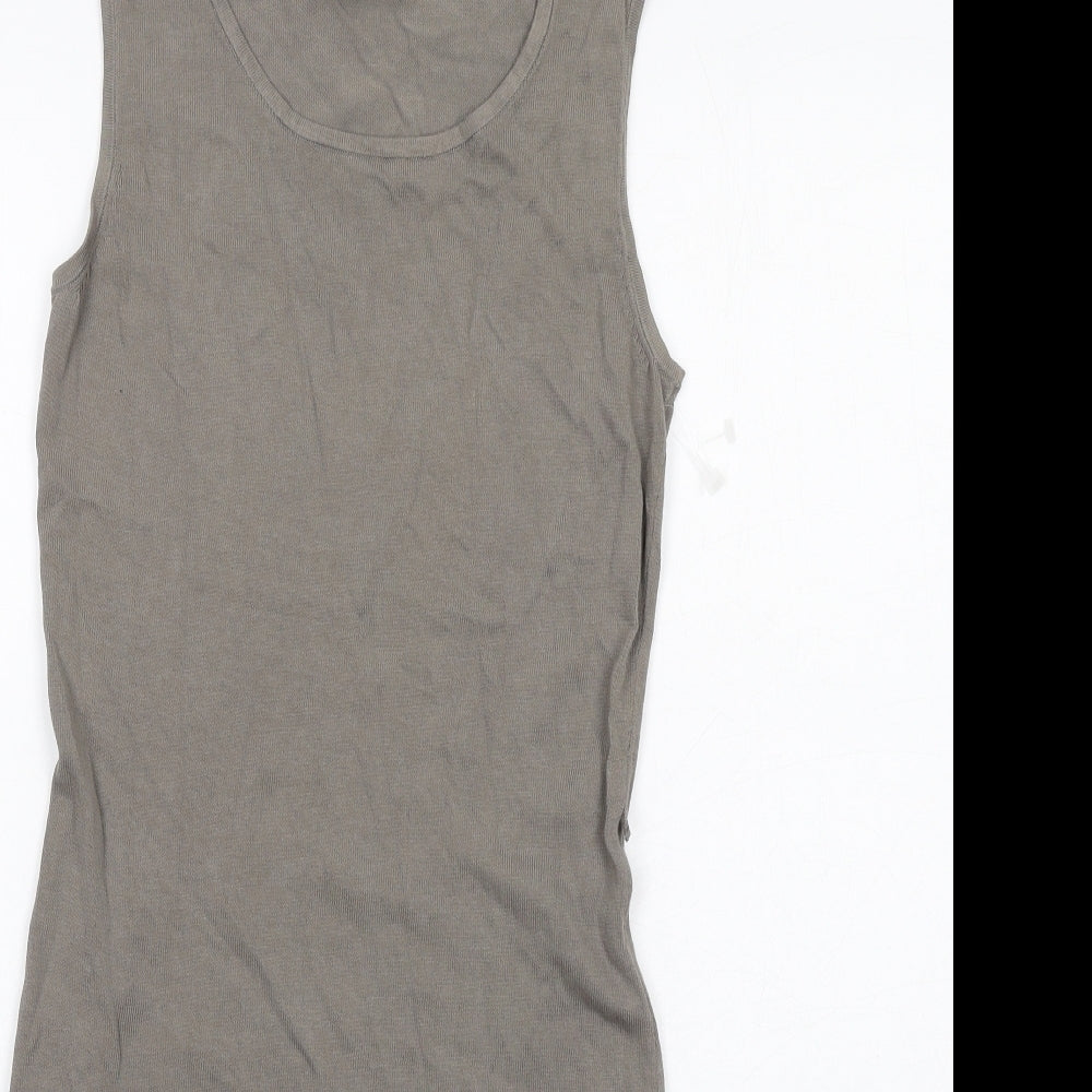 NEXT Womens Grey Cotton Shift Size 8 Round Neck Pullover