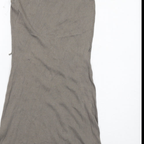 NEXT Womens Grey Cotton Shift Size 8 Round Neck Pullover